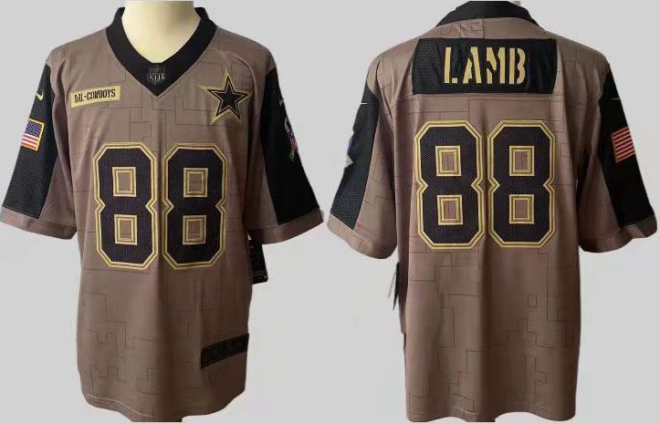 Men Dallas cowboys #88 Lamb Nike Olive Salute To Service Limited NFL Jerseys->baltimore ravens->NFL Jersey